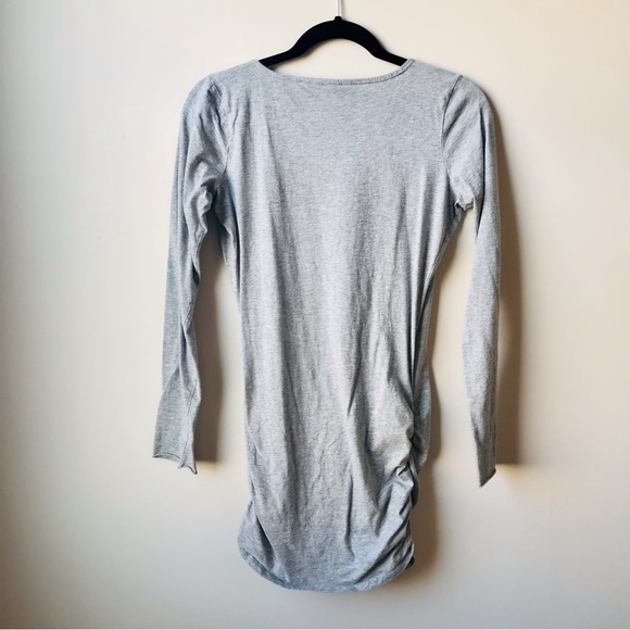 Moda Grey Ruched-Side Tee (Size M) - Picture 4 of 6